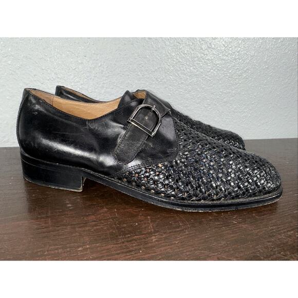 Canto de Ricci Lavorazione Artigiana Woven Leather Oxford Made in Italy Size 45 main image 5